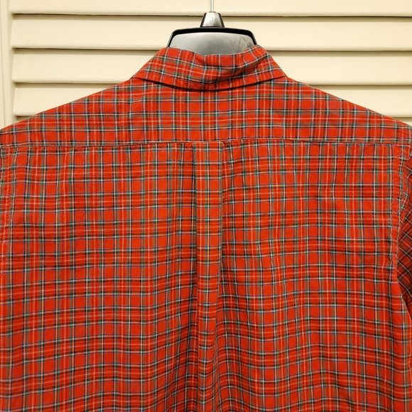 L.L. Bean Vintage Men's Plaid Shirt, Single Needle Stitching M 15-15.5 - Picture 6 of 6